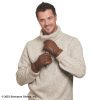 Sleigh Winter Glove Male Model Wearing Brown Glove