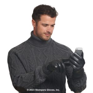 Gondola Glove Male Model Wearing Black Glove