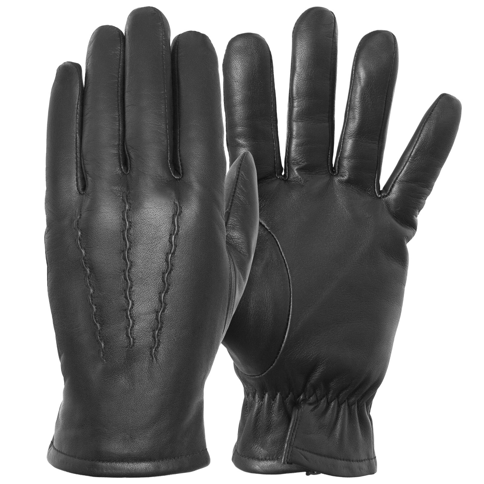 Men s Niagara Black Lambskin Leather Thinsulate Lined Gloves