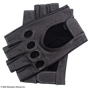 Freedom Glove 07 Black With White Stitching Palm Back