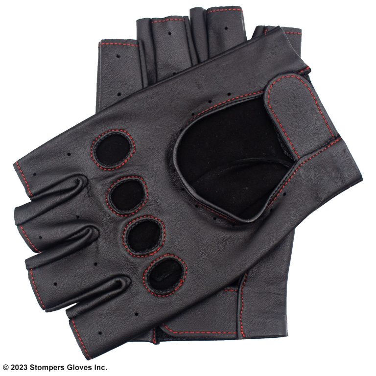 Freedom Glove 12 Black With Red Stitching Palm Back