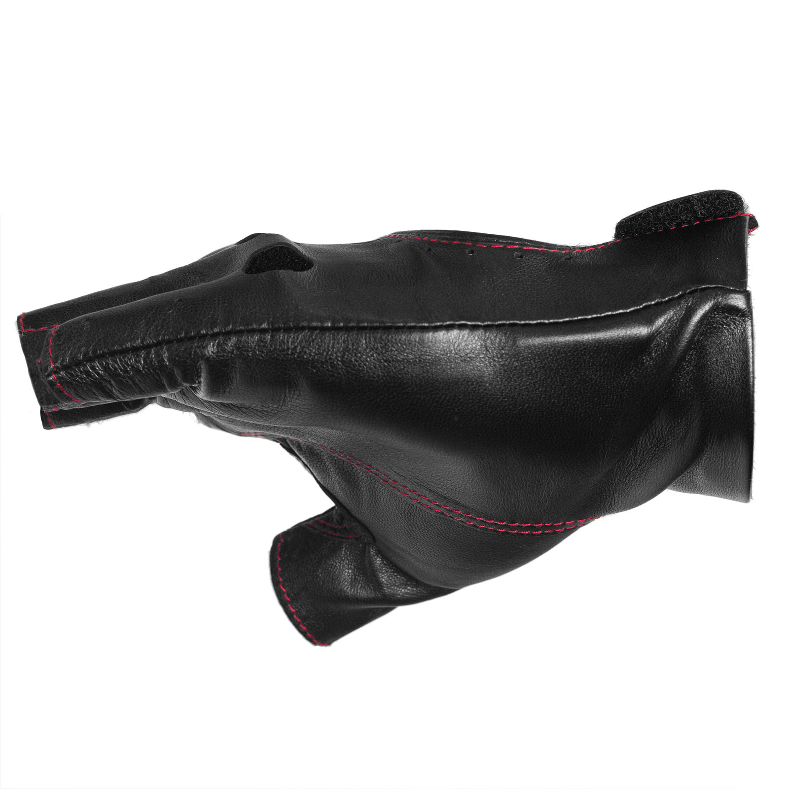 Chariot Glove Black with Red Stitching Lateral Chariot Glove Black with Red Stitching Lateral